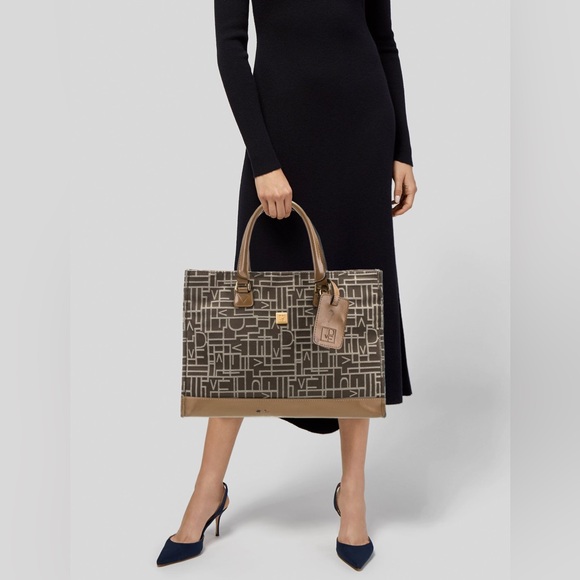Diane Von Furstenberg Handbags - DIANE VON FURSTENBERG Canvas Top Handle Bag